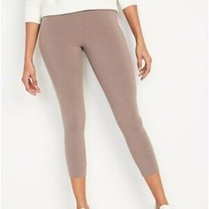 High-Rise Cropped Leggings - Mauve